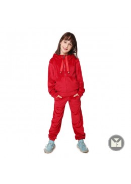 Timbo красный велюровый спортивный костюм для девочки Monica K074177